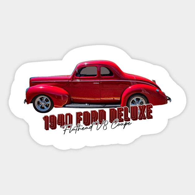 1940 Ford Deluxe Flathead V8 Coupe Sticker by Gestalt Imagery